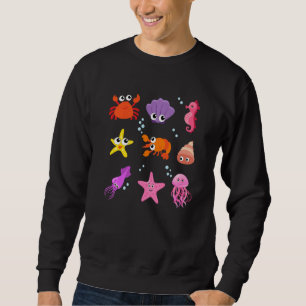 Sweatshirt Crustacés de base esthétique Crustacés Crabe Homar