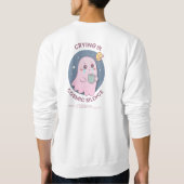 Sweatshirt Crying in Cosmic Silence – Cute Existential Ghost  (Dos)
