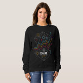 Sweatshirt Crypto Chart Cool Retro Hold Strong Money Print (Devant entier)