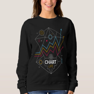 Sweatshirt Crypto Chart Cool Retro Hold Strong Money Print