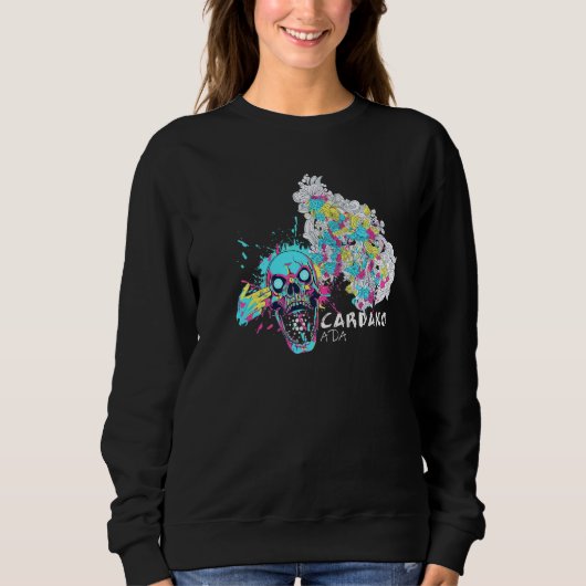 Sweatshirt Crypto Crâne Crâne Crâne d'Art Cristonaire Cardano (Devant)