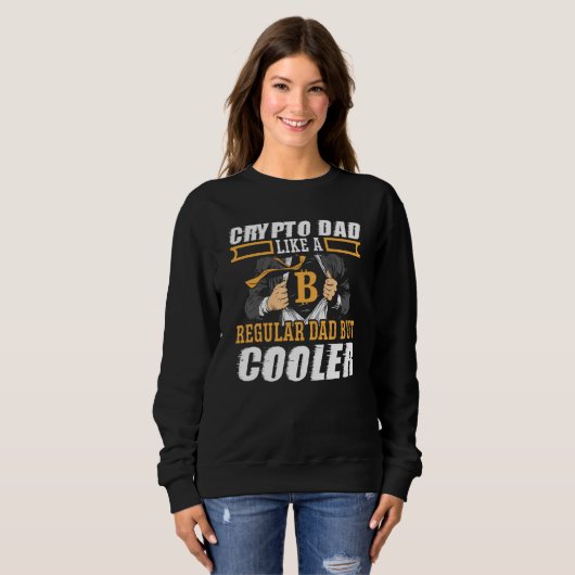 Sweatshirt Crypto Dad Cryptocurrency Blockchain Trader Best D (Devant entier)