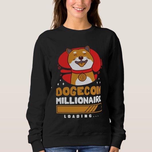 Sweatshirt Crypto DogeCoin Millionaire Chargement (Devant)