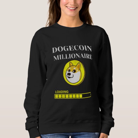 Sweatshirt Crypto Dogecoin Millionaire Chargement Cryptomonna (Devant)