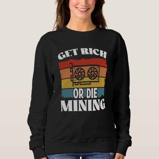 Sweatshirt Crypto Miner Cryptocurrency Blockchain Technology (Devant)