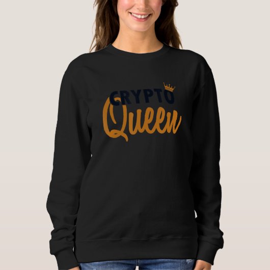 Sweatshirt Crypto Queen Blockchains Crypto Cryptomonnaie Bit (Devant)