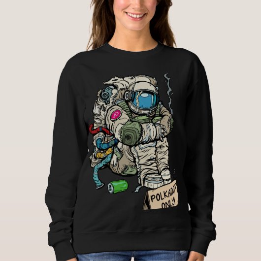 Sweatshirt Cryptocurrency Talk Astronaut Hodler Begging For (Devant)