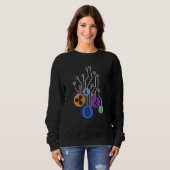 Sweatshirt Cryptomonnaie Digital Money Devise Blockchain B (Devant entier)