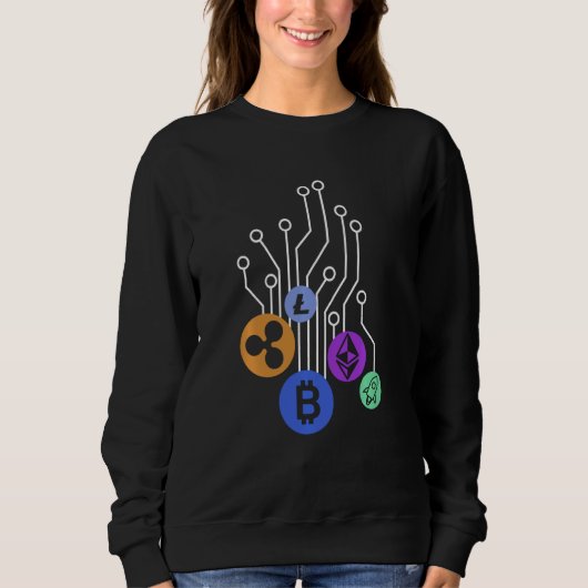 Sweatshirt Cryptomonnaie Digital Money Devise Blockchain B (Devant)