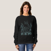 Sweatshirt Crystal Cat Pastel Goth (Devant entier)
