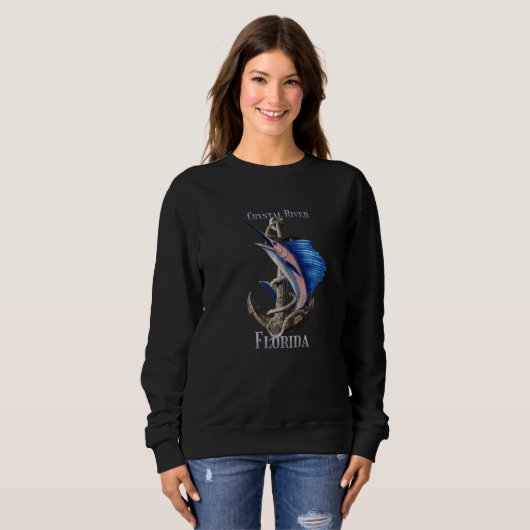 Sweatshirt Crystal River Floride Espadon Marlin Ocean Fishi (Devant entier)