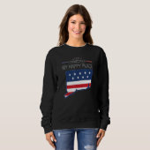 Sweatshirt CT Connecticut My Happy Place USA States Flag Map (Devant entier)