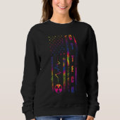 Sweatshirt CT Tech US Flag Computed Tomography Tech CT Techno (Devant)