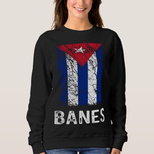 Sweatshirt Cuban Flag Banes Cuban Pride (Devant)