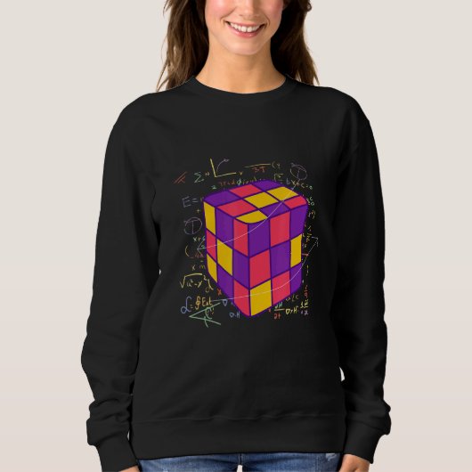 Sweatshirt Cubes de maths colorés Manipulations Développement (Devant)