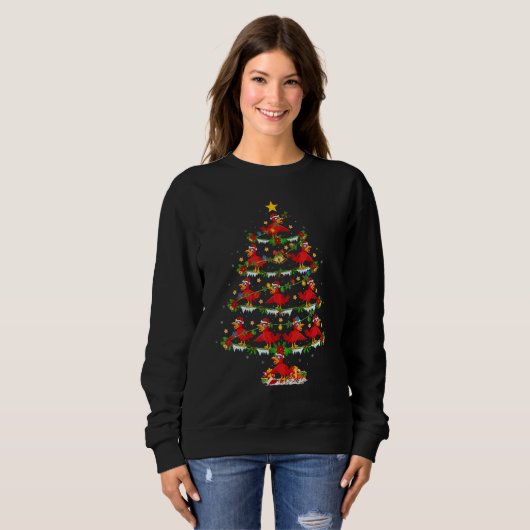 Sweatshirt Cuckoos Bird Xmas Lights Cuckoos Christmas Tree (Devant entier)