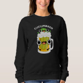 Sweatshirt Cucum-beer Funny Beer Pun Dark BG (Devant)