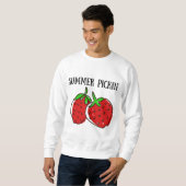 Sweatshirt cueillette de fraises, cueillette de fruits, cueil (Devant entier)
