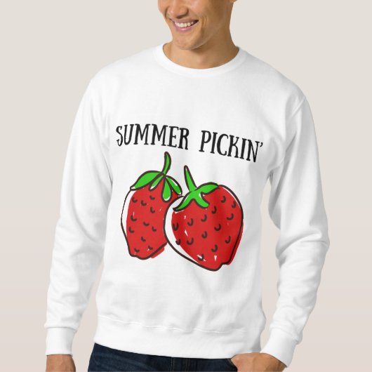 Sweatshirt cueillette de fraises, cueillette de fruits, cueil (Devant)