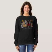 Sweatshirt Cuir de vache léopard occidental Amour est venu (Devant entier)