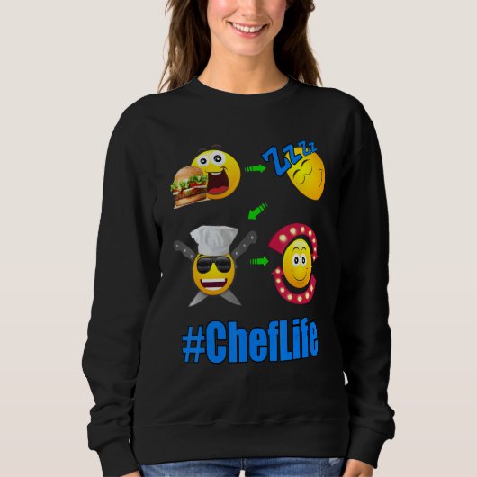 Sweatshirt Cuisine de vie du chef 1 (Devant)
