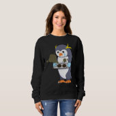 Sweatshirt Cuisine Gâte Pingouin Chef Cuisinier Cuisinier (Devant entier)