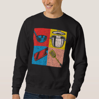 Sweatshirt Cuisine Repas Hobby Cuisine gastronomique Pop Art 