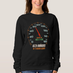 Sweatshirt Cumpleanos 63 Anos A Todo Gas Nacidos En 1960 Moto