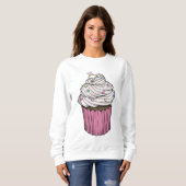 Sweatshirt Cupcake de proposition douce (Devant entier)