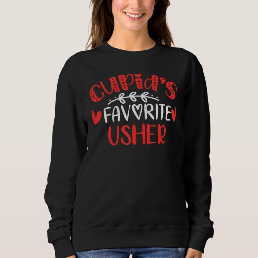 Sweatshirt Cupid S Favori Usher Romance Couples Hommes Femmes (Devant)