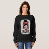 Sweatshirt Cupid's Favorite Ophthalmic Tech Messy Bun Valenti (Devant entier)