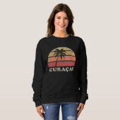 Sweatshirt Curaçao Vintage 70s Retro Throwback (Devant entier)