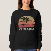 Sweatshirt Curaçao Vintage 70s Retro Throwback (Devant)