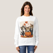 Sweatshirt Curious cats - Cozy Autumn (Devant entier)