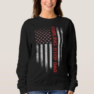 Sweatshirt Curler Drapeau Américain vintage Curler Étape Papa