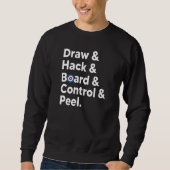 Sweatshirt Curling Mème Draw Hack Board Contrôle Peel Curling (Devant)