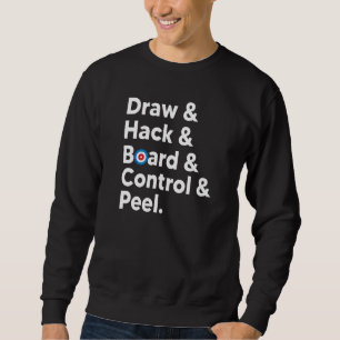 Sweatshirt Curling Mème Draw Hack Board Contrôle Peel Curling