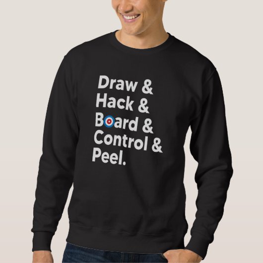 Sweatshirt Curling Mème Draw Hack Board Contrôle Peel Curling (Devant)