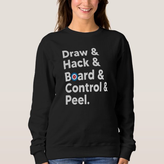 Sweatshirt Curling Mème Draw Hack Board Contrôle Peel Curling (Devant)