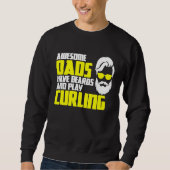 Sweatshirt Curling team father's day beard  curling player (Devant)