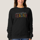 Sweatshirt Curriculum Teacher Leopard Print Teaching Apprecia (Devant)