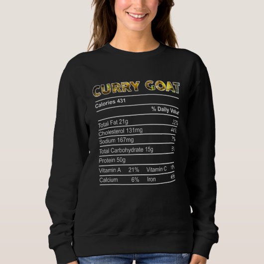 Sweatshirt Curry Chèvre Valeur nutritive Thanksgiving Matchin (Devant)