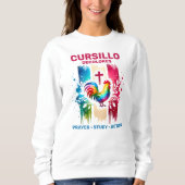 Sweatshirt Cursillo DeColores Rooster & Cross Brush Strokes (Devant)