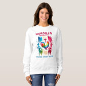 Sweatshirt Cursillo DeColores Rooster & Cross Brush Strokes (Devant entier)