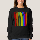 Sweatshirt Cursillo Texte Allongé Coloré Foi Chrétienne (Devant)