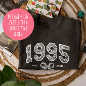 Sweatshirt Custom 30th Birthday 1995 Lace Coquette Bow