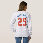 Sweatshirt Custom Baseball Maman mignonne Softball Mama (Dos entier)