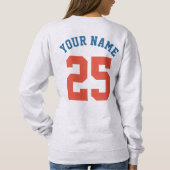 Sweatshirt Custom Baseball Maman mignonne Softball Mama (Dos)