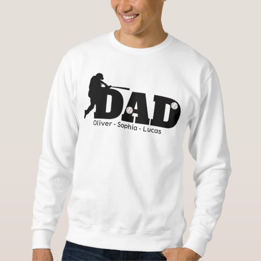 Sweatshirt Custom Dad Baseball  (Devant)