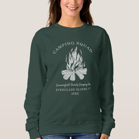Sweatshirt Custom Family Vacation Campfire Camping Trip (Devant)